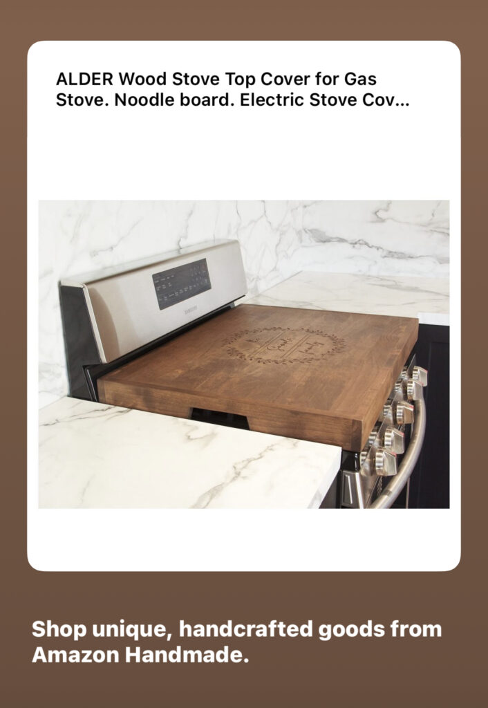 Wooden stove top